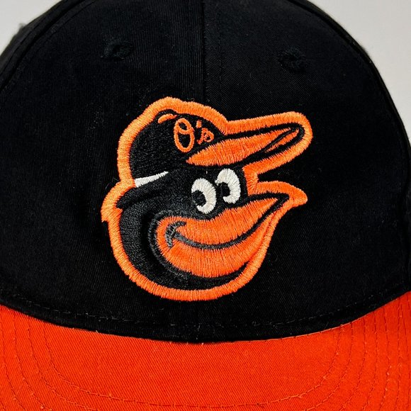 Baltimore Orioles Youth Kids MLB Strap Back Cap Hat Black Orange Baseball OC - Picture 8 of 15